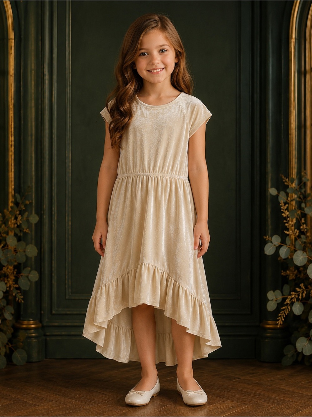Joyfolie Aleena Velvet Asymmetrical Maxi Dress
Girls’ Size 7 — New With Tags